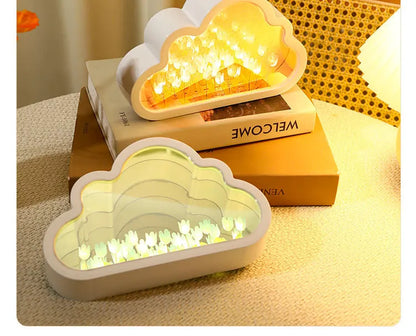 Floral Tulip Cloud Mirror Night Light