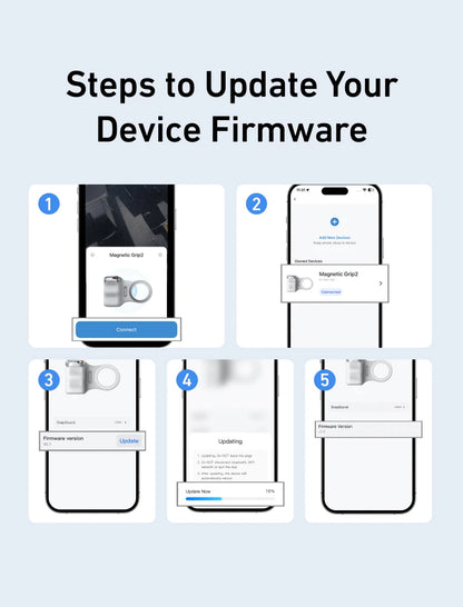 Magnetic Smartphone Camera Grip with Bluetooth Remote & Fill Light