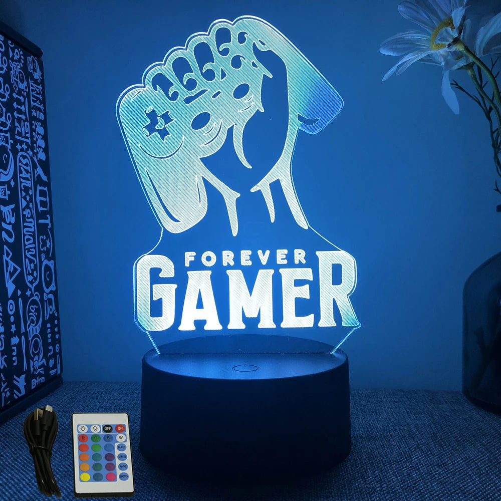 3D LED Acrylic Night Light (Touch & Remote Control)