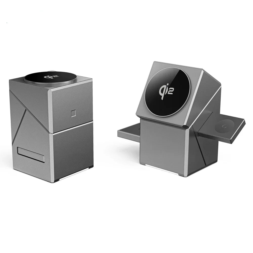 Qi2 Auto-Rotation 3-in-1 MagSafe Wireless Charger