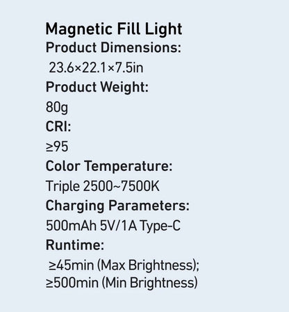 Magnetic Smartphone Camera Grip with Bluetooth Remote & Fill Light