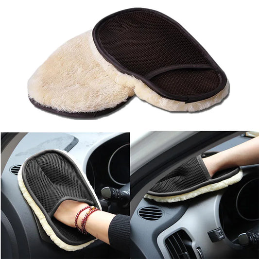 Premium Artificial Wool Car Cleaning Glove