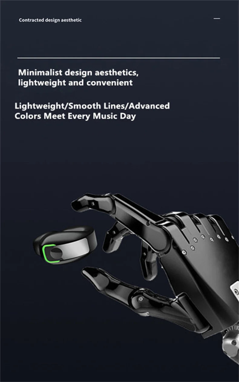 Open-Ear Clip-On Bluetooth Earphone – Lightweight, Low Latency