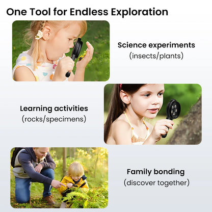 Handheld Digital Microscope with Screen – 100× Magnification & LED Lighting