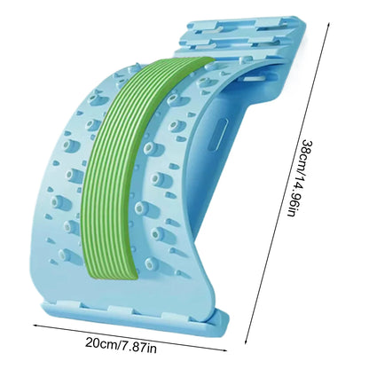Back Stretcher 3-Level Adjustable Height Back Stretching Board Fitness Waist Neck Lumbar Massager Spine Support Muscle Release