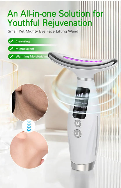 LED Facial Massage Device – EMS & Vibration Skincare Tool