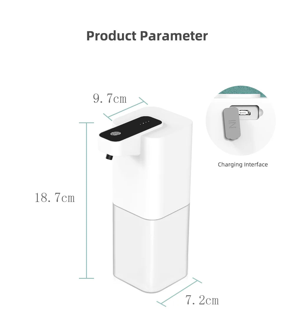 Automatic Soap Dispenser Infrared Sensing Foam Hand Sanitizer USB Rechargeable Foaming Hand Soap Dispenser For Home Bathrooms