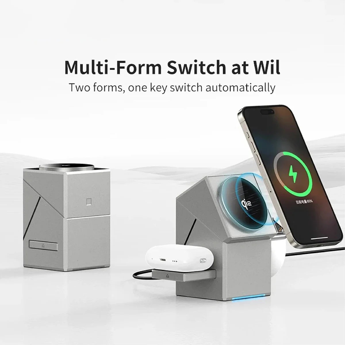 Qi2 Auto-Rotation 3-in-1 MagSafe Wireless Charger