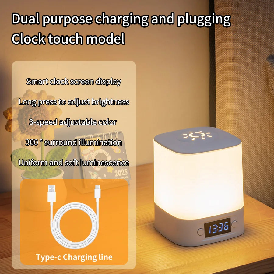 Rechargeable Clock Night Light