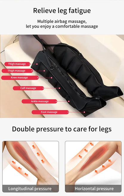 Air Pressure Leg Massager Foot Massage Boots Kneading Squeeze Deep Relaxation Calf With Remote Control