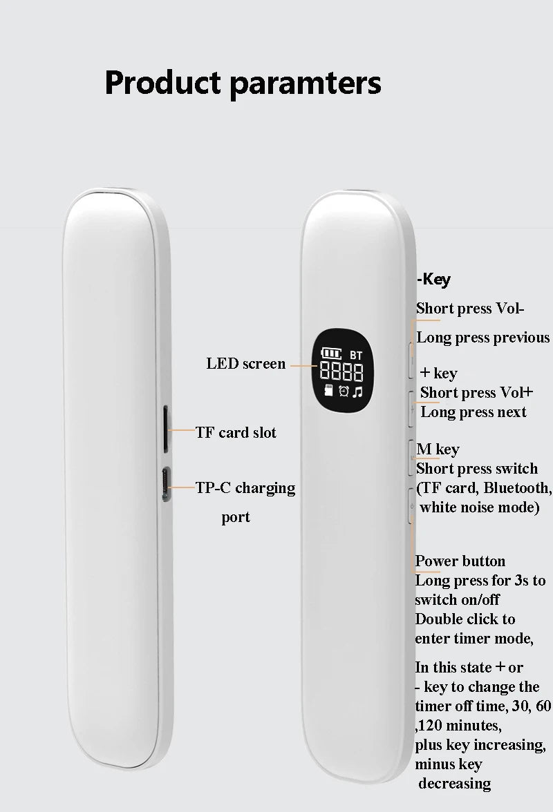 Under-Pillow Bluetooth Sleep Speaker – White Noise &amp; Music, Ultra-Thin Design