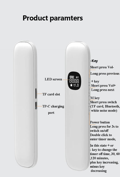 Under-Pillow Bluetooth Sleep Speaker – White Noise &amp; Music, Ultra-Thin Design