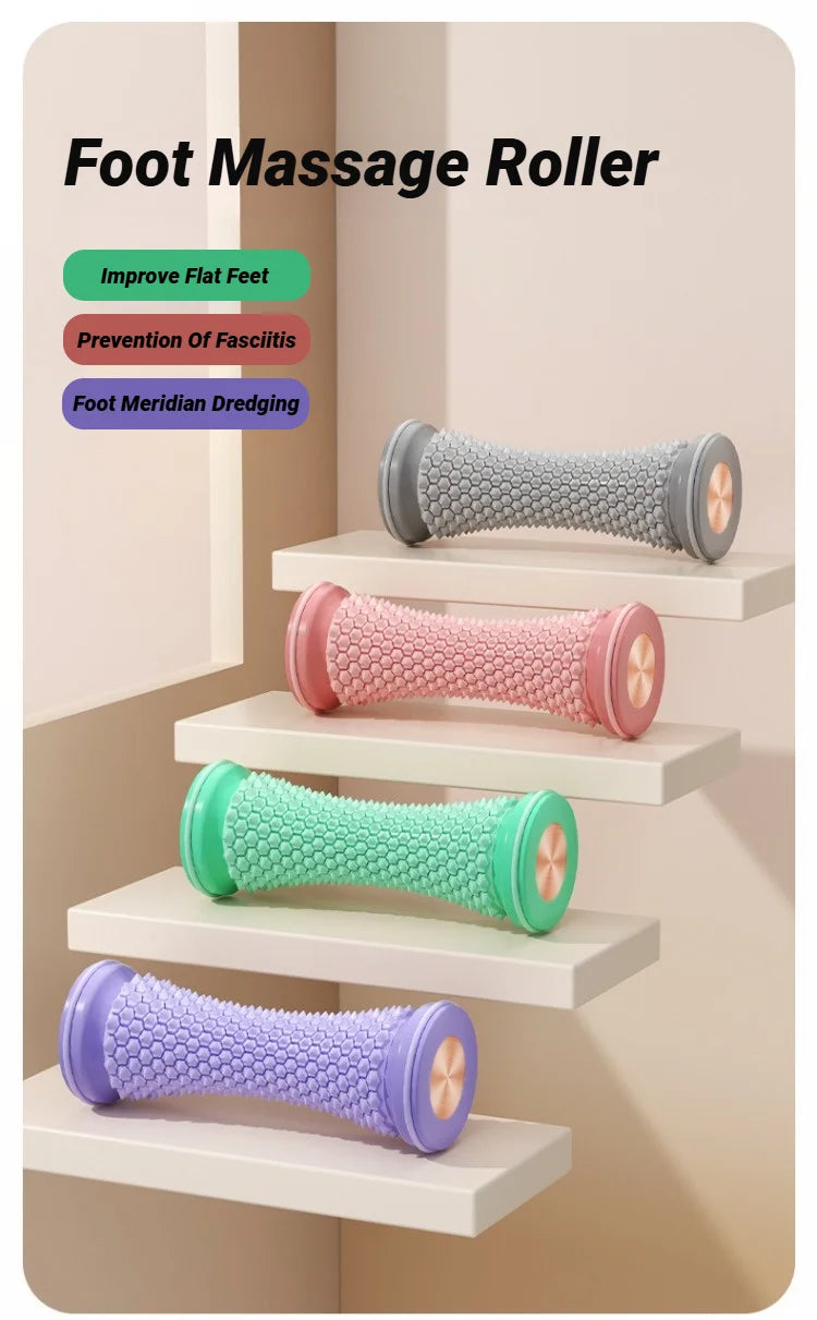 Foot Leg Roller Massager Yoga Plantar Fascia Home Fitness Fingerpressure Board Deep Muscle Relaxation Massage Ergonomic