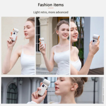 High-Speed Handheld Fan – 100-Level Cooling with Digital Display