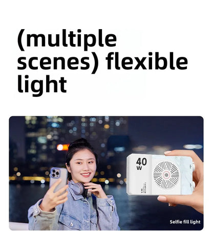 Portable LED Fill Light – Adjustable Bi-Color, Built-In Battery