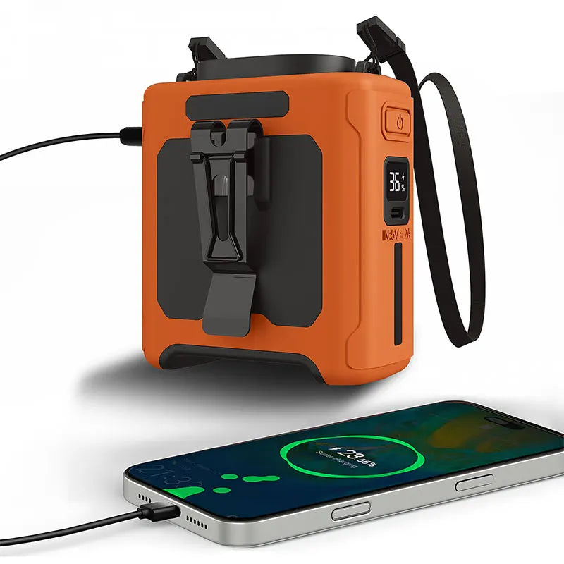 Portable Waist Fan with Flashlight