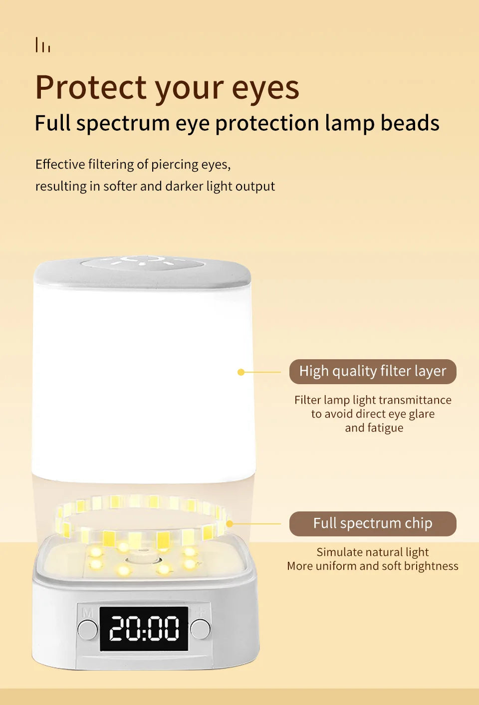 Rechargeable Clock Night Light