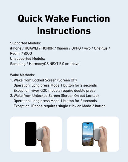 Magnetic Smartphone Camera Grip with Bluetooth Remote & Fill Light