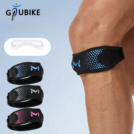 GTUBIKE 1PC Patella Knee Strap Adjustable Knee Brace Patellar Tendon Stabilizer Support Band for Soccer Basketball Running Jumpe