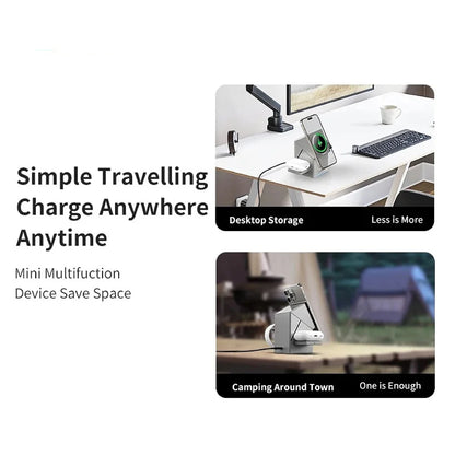 Qi2 Auto-Rotation 3-in-1 MagSafe Wireless Charger