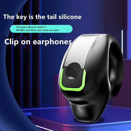 Open-Ear Clip-On Bluetooth Earphone – Lightweight, Low Latency