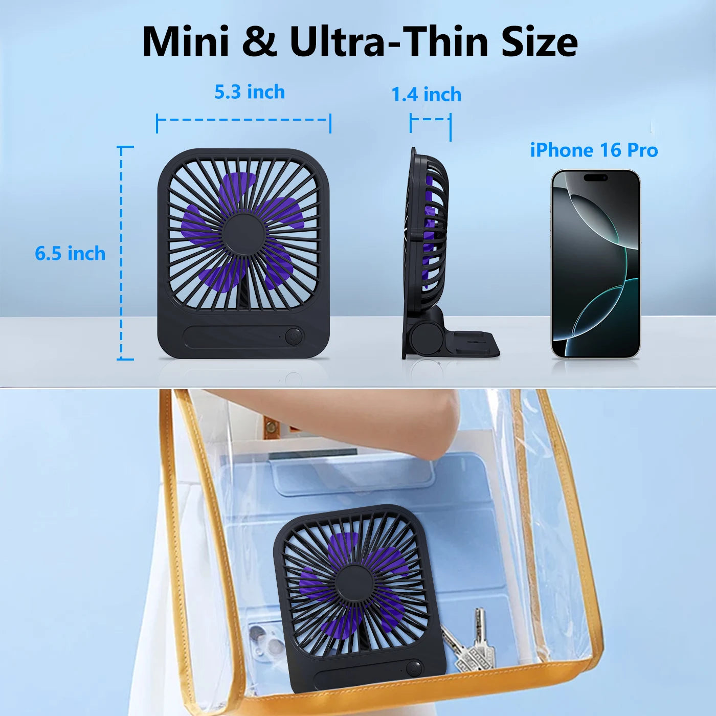 Rechargeable Desktop Fan