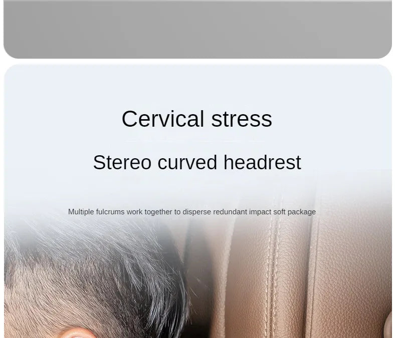 New Car Headrest Pillow Set Sewing Leather Auto Lumbar Waist Support Memory Foam Seat Neck Protective Cushion Accessories