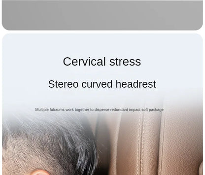 New Car Headrest Pillow Set Sewing Leather Auto Lumbar Waist Support Memory Foam Seat Neck Protective Cushion Accessories