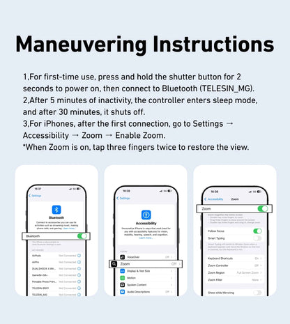 Magnetic Smartphone Camera Grip with Bluetooth Remote & Fill Light