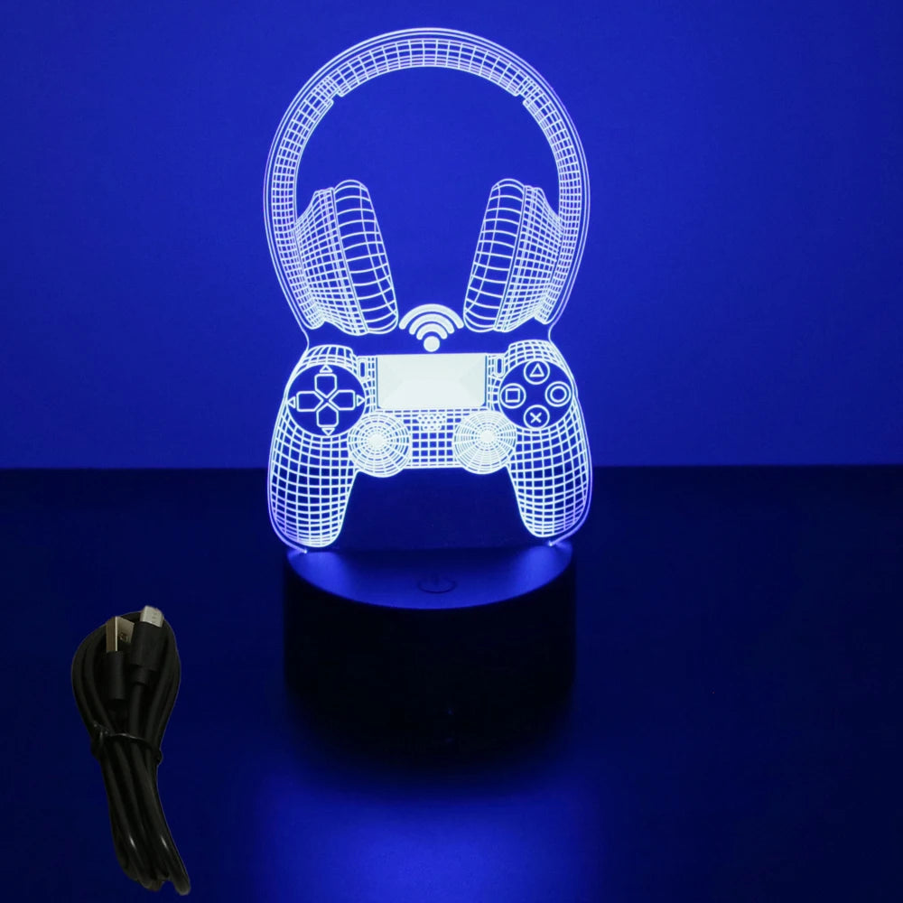 3D LED Acrylic Night Light (Touch & Remote Control)