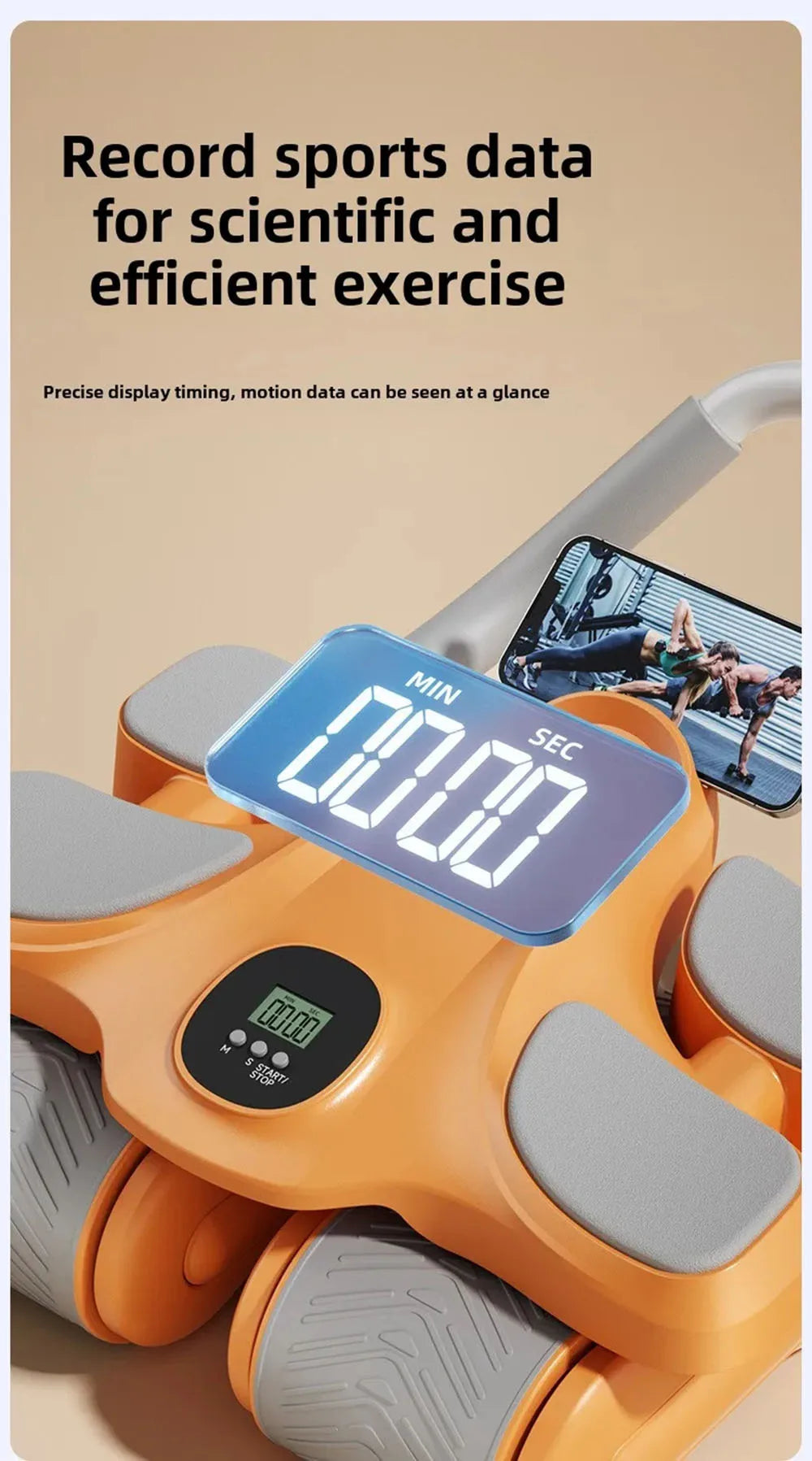 Four-wheel Abdominal Wheel Automatic Rebound Abdominal Muscle Training Artifact Home Fitness Thin Belly Training Device