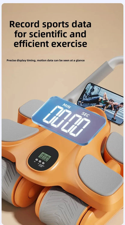 Four-wheel Abdominal Wheel Automatic Rebound Abdominal Muscle Training Artifact Home Fitness Thin Belly Training Device