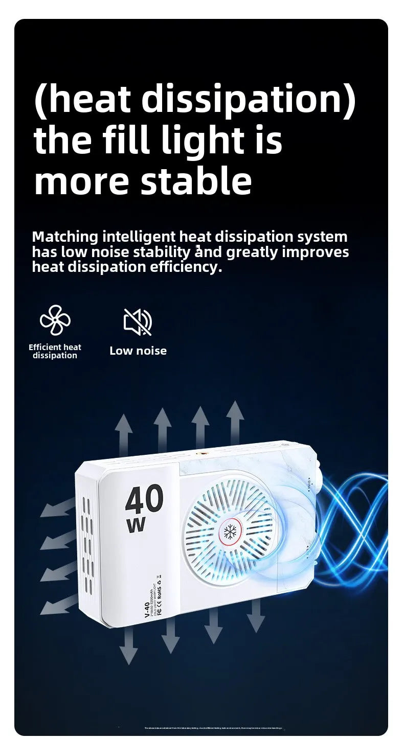 Portable LED Fill Light – Adjustable Bi-Color, Built-In Battery