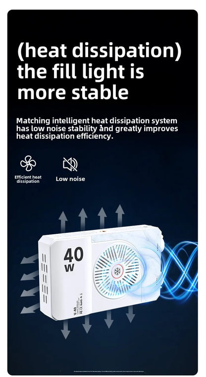 Portable LED Fill Light – Adjustable Bi-Color, Built-In Battery