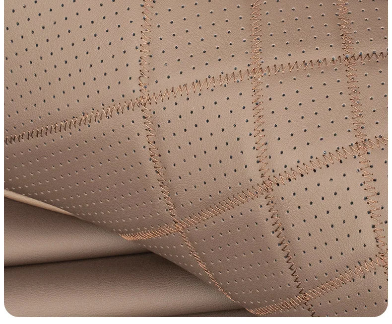 New Car Headrest Pillow Set Sewing Leather Auto Lumbar Waist Support Memory Foam Seat Neck Protective Cushion Accessories