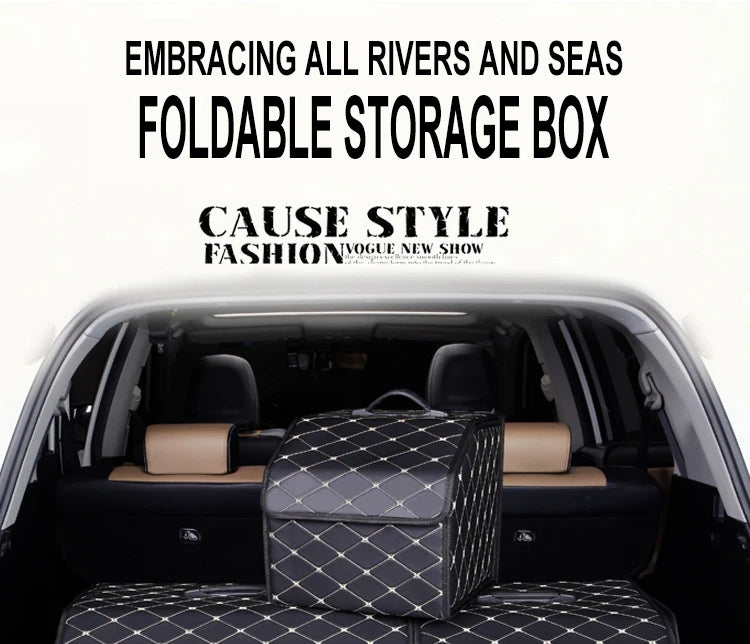 PU Leather Car Trunk Storage Box