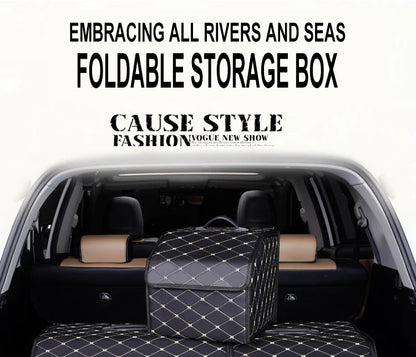 PU Leather Car Trunk Storage Box