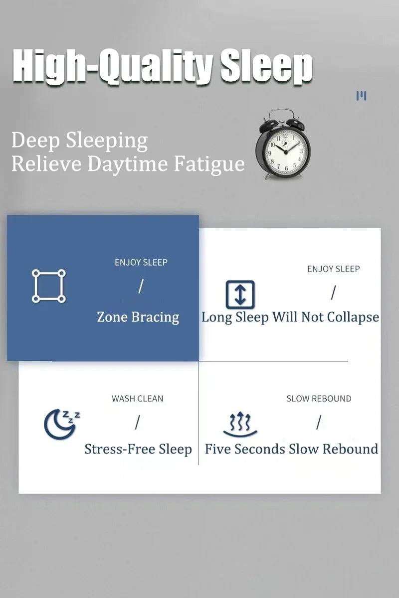 ZT1 High Elasticity Anti collapse 3D Soft Neck Protection Single Sleep Aids Pillow Hotel Home Bedding Body Pillow