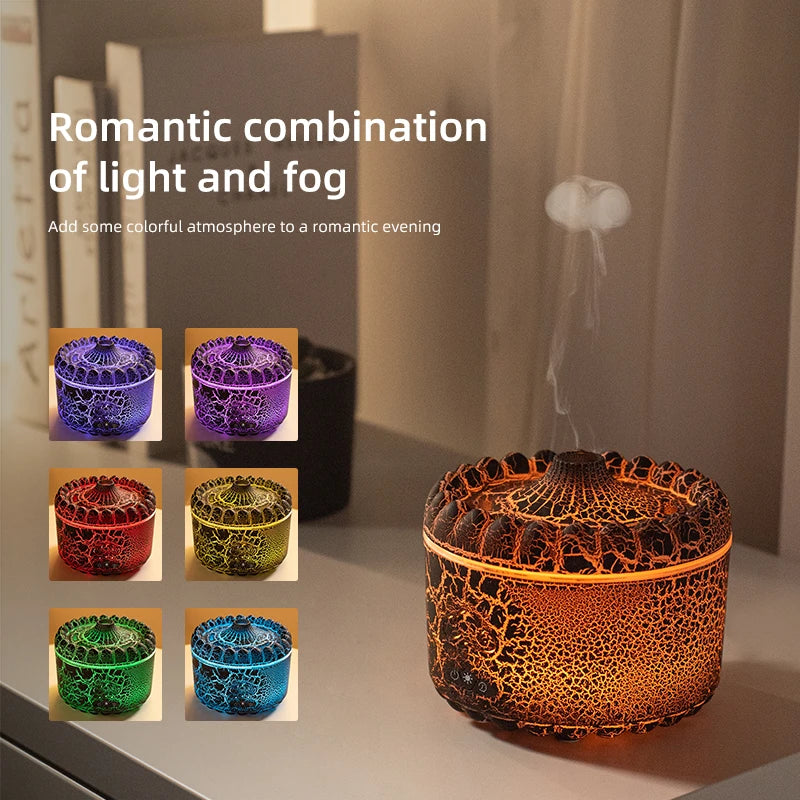 Raindrop Aroma Diffuser &amp; Ultrasonic Humidifier – Remote Control, Night Light