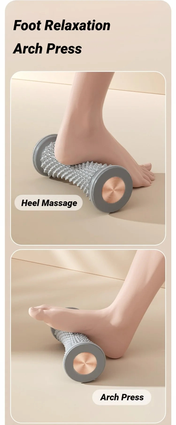 Foot Leg Roller Massager Yoga Plantar Fascia Home Fitness Fingerpressure Board Deep Muscle Relaxation Massage Ergonomic