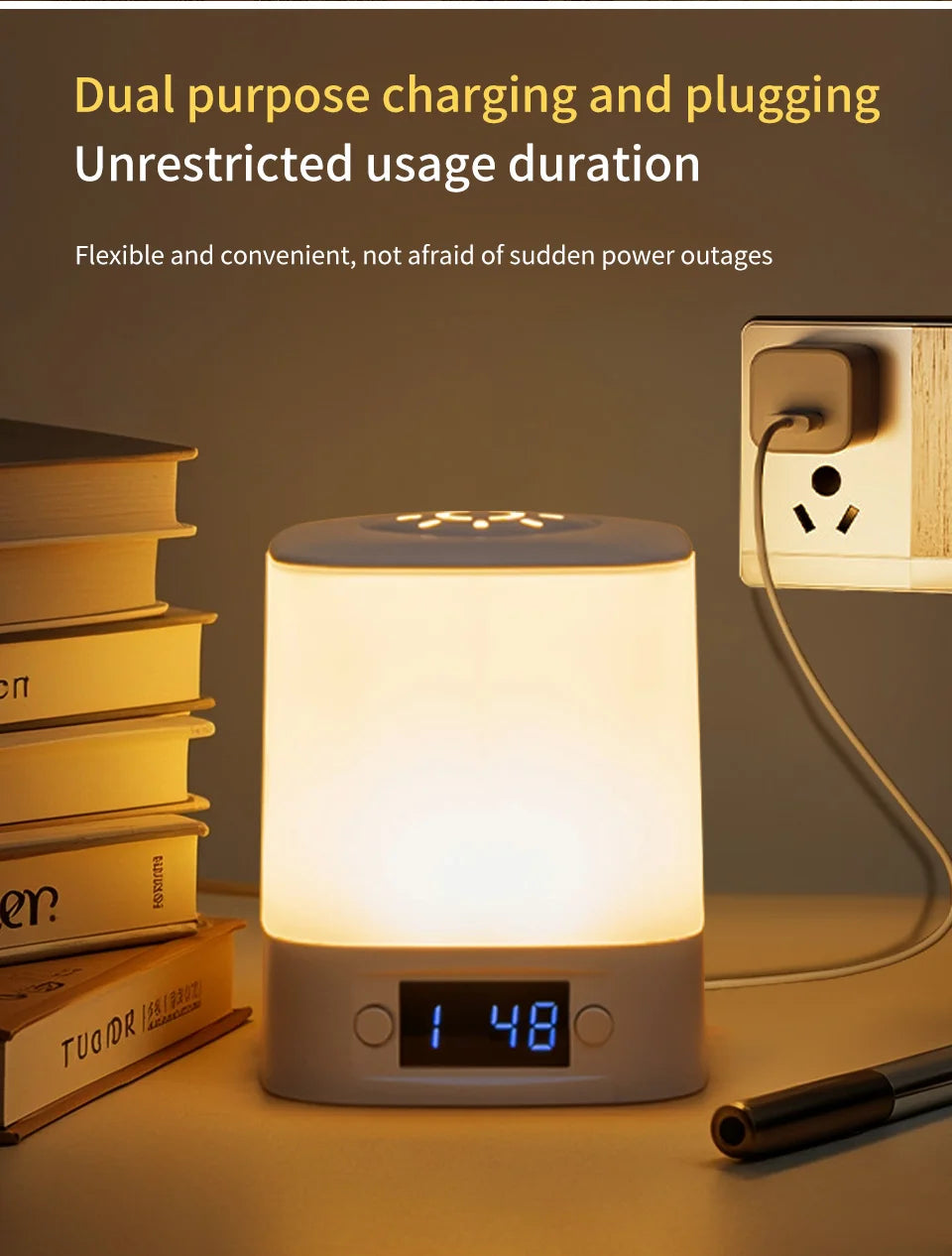 Rechargeable Clock Night Light