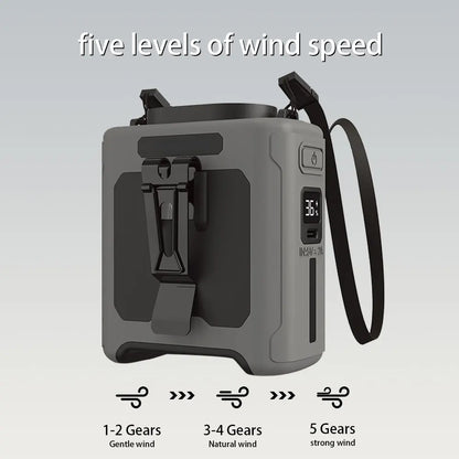 Portable Waist Fan with Flashlight