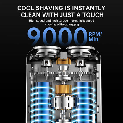 Mini Dual-Blade Electric Shaver – Rechargeable, Wet & Dry Use
