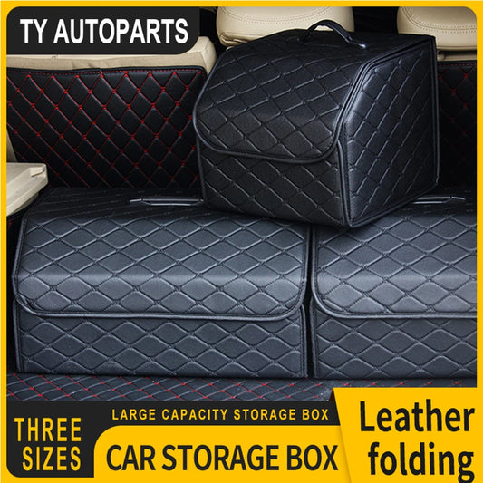 PU Leather Car Trunk Storage Box