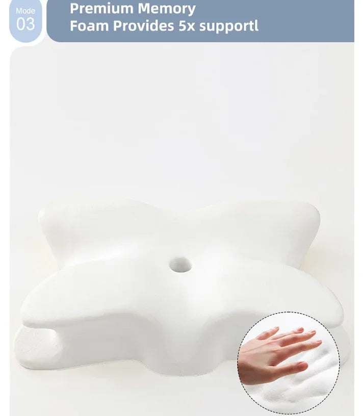 Butterfly Shape Pillow Neck protection Slow Rebound Memory Foam Pillow Health Care Cervical Orthopedic Neck Foam Pillows