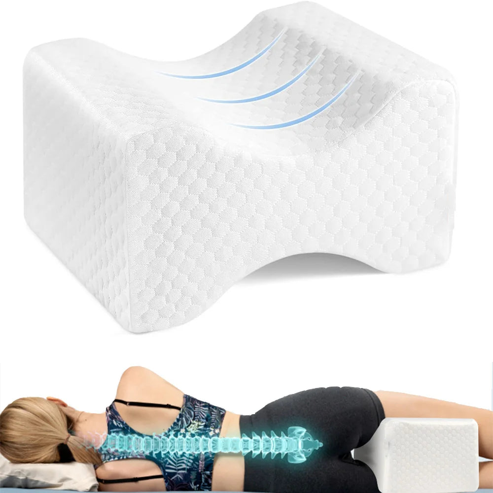 Orthopedic Memory Foam Knee Pillow – Ergonomic Leg Support for Side Sleepers