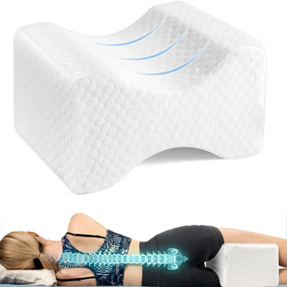 Orthopedic Memory Foam Knee Pillow – Ergonomic Leg Support for Side Sleepers