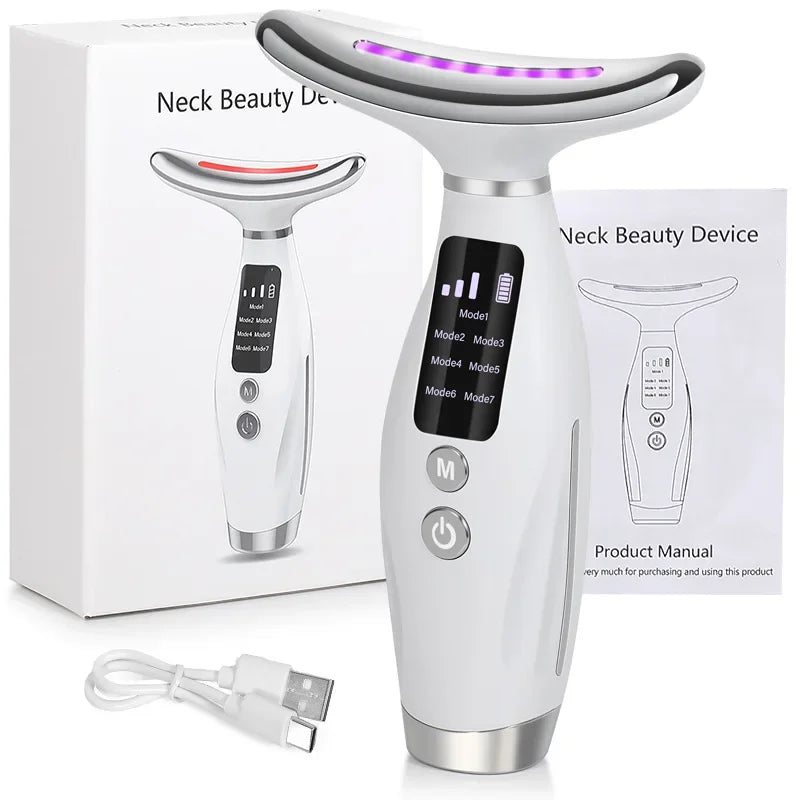LED Facial Massage Device – EMS & Vibration Skincare Tool