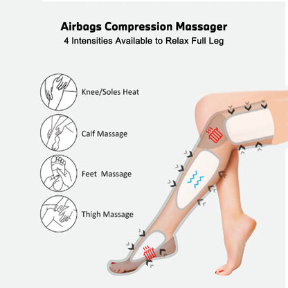 Air Compression Leg Recovery System Foot Massager For Circulation And Relaxation Calf Massage Muscle Pain Relief Device