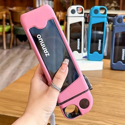 Reusable Sports Water Bottle with Straw & Lockable Lid